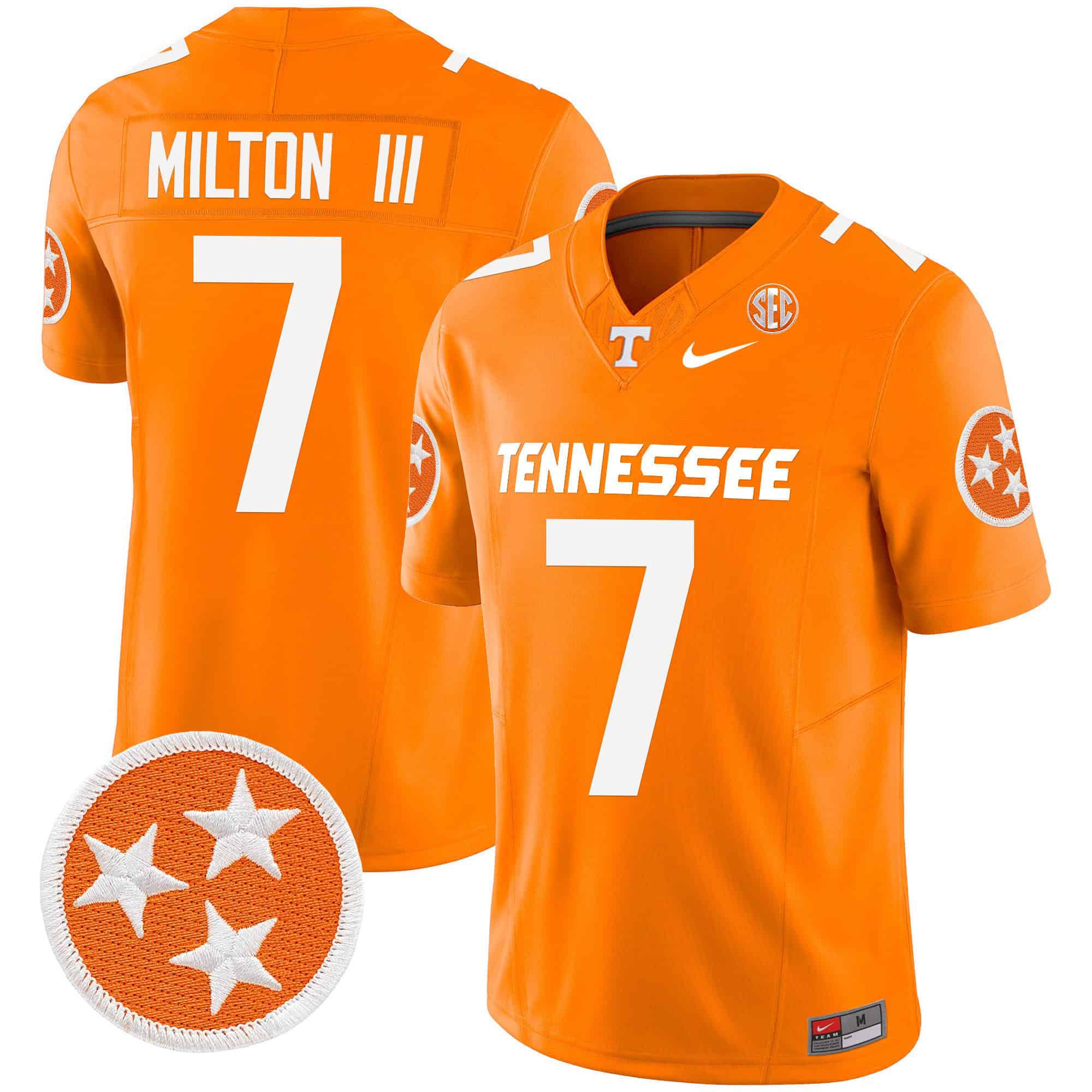 Men Tennessee Volunteers #7 Milton ii Orange 2024 Nike Vapor Limited NCAA Jersey->ncaa teams->NCAA Jersey